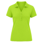 Green Collared V-Neck Polo for Women