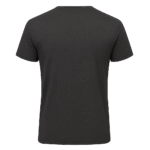 Solid Black V-Neck Casual T-shirt for Women